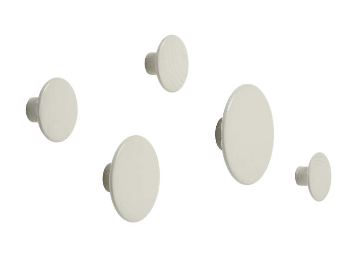 vesaky The Dots Wood Set of 5, off-white