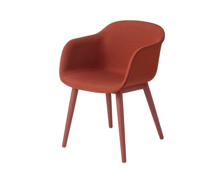 Židle Fiber, čalouněná, červená