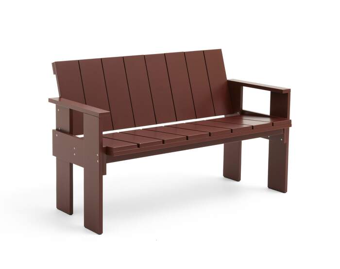 lavice-Crate Dining Bench, iron red