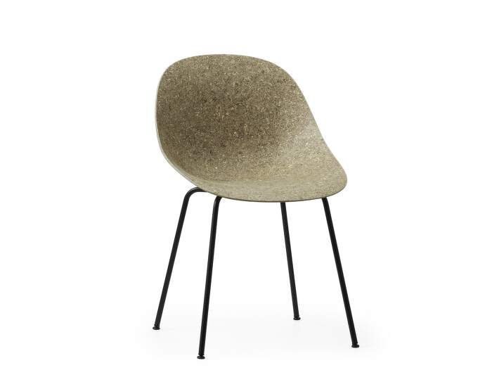 zidle-Mat Chair Steel, seaweed/black