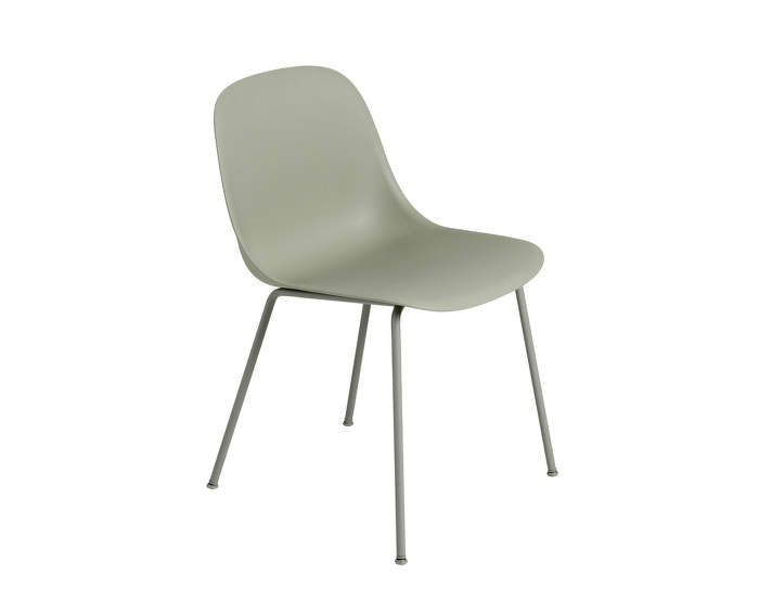 Židle Fiber Side Chair, kovová podnož, Dusty Green