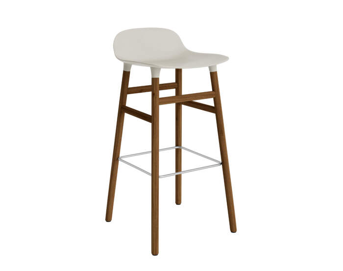 Barová židle Form 75 cm, light grey/walnut