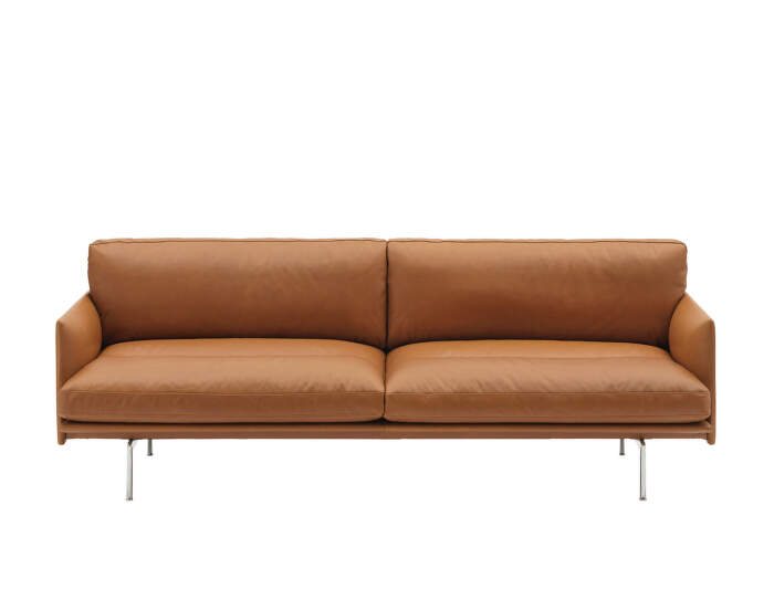 Třímístná pohovka Outline Soft, cognac