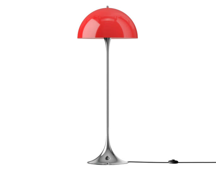 Stojací lampa Panthella 500, original opal red
