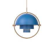 Závěsná lampa Multi-Lite, blue/brass