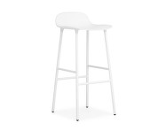 Barová židle Form 75 cm, white/steel