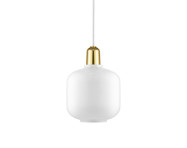 Závěsná lampa Amp Small, white/brass