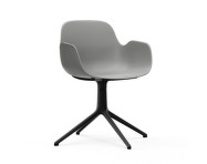 Židle Form Chair Swivel 4L Black Alu, grey
