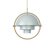 Závěsná lampa Multi-Lite, sea grey/brass