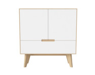 Komoda New Mood, white laminate/white oiled oak