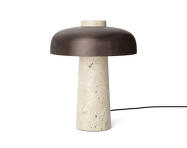 Stolní lampa Reverse, travertine / bronzed brass