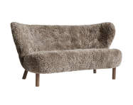 Sofa Little Petra VB2, walnut / sheepskin Sahara