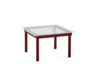 Konferenční stolek Kofi 60x60, barn red/reeded glass