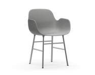 Židle Form s područkami, grey/chrome