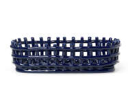 Košík Ceramic Basket Oval, blue