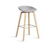Barová stolička AAS 32 High Lacquered Oak Veneer, concrete grey