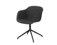 Židle Fiber Arm Chair, swivel base, black
