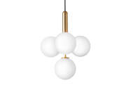 Závěsné svítidlo Miira 4, brass/opal