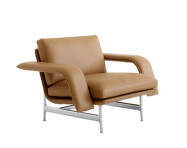 Křeslo Meantime AV29, cognac/polished aluminium