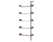 Policová sestava Rombe IF4, anthracite/lacquered walnut