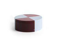 Plechová dóza Tin Container Round, burgundy and ice blue