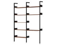 Policová sestava Rombe Konfigurace B, anthracite/lacquered walnut