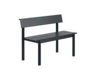 Lavice Linear Steel Bench s opěrkou 110 cm, black