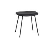 Stolička Fiber Stool Tube Base, black leather