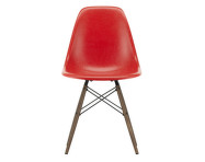 Židle Eames Fiberglass DSW, red/dark maple