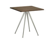Kavárenský stolek Pyramid Table 21, 70 x 70 x 74 cm, beige powder coated steel / smoked solid oak