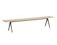 Lavice Pyramid Bench 12 250 cm, black powder coated steel / matt lacquered solid oak