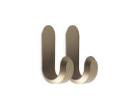 Věšáky Curve Mini Hooks – set 2 ks, matt gold