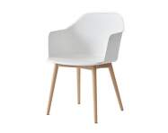 Židle Rely HW76 s područkami, oak/white
