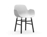 Židle Form s područkami, white/black