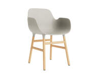 Židle Form s područkami, light grey/oak