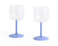 Sklenice na víno Tint 2 ks, clear and jade light blue