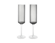 Sklenice na šampaňské Ripple Flutes set 2 ks, smoked grey