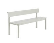 Lavice Linear Steel Bench s opěrkou 170 cm, grey