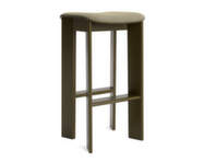 Barová stolička Chisel 30 H75, green umber lacquered beech / Linara 313