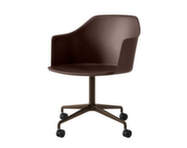 Kancelářská židle Rely HW48 s područkami, bronzed / burnt umber
