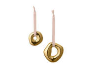 Vánoční baňky Orrith Ornaments set 2ks, brass