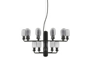 Lustr Amp Chandelier Small, smoke/black