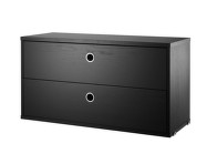 Komoda String Chest With Drawers 78 x 30, black ash