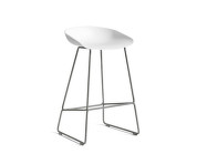 Barová stolička AAS 38 Low Stainless Steel, white