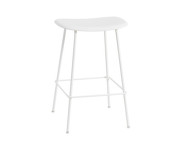 Barová stolička Fiber Stool 65cm Tube Base, natural white