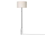 Stojací lampa Gravity, white marble/canvas shade