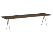 Jídelní stůl Pyramid Table 02, 300 x 85 x 74 cm, beige powder coated steel / smoked solid oak