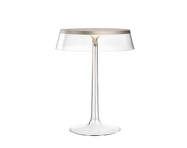 Stolní lampa Bon Jour, matte chrome/transparent