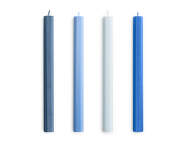 Svíčky Hexagon Candle set 4ks, blues