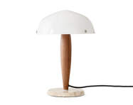 Stolní lampa Herman SHY3, Opal Glass w. Walnut & Cream Marble